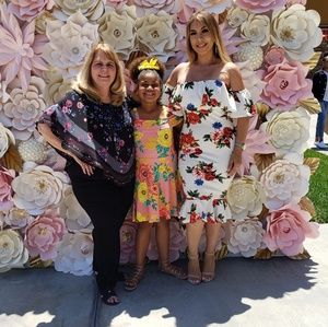 White off shoulder floral dress